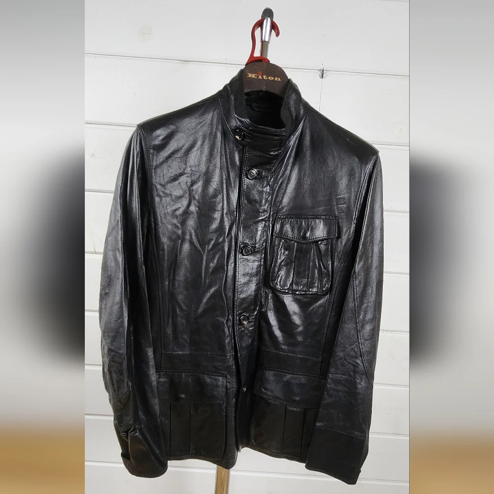 Kiton split leather jacket - Picture 1 of 13